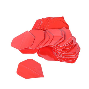 Dartfellas Bulk 50 Pack Durable Red Standard Dart Flights (50 Total Flights)