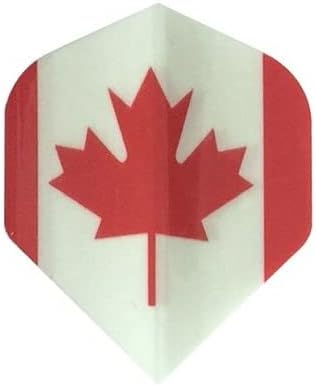 Dartfellas Canada Canadian Flag Maple Leaf 75 Micron Holographic Patriot Strong Dart Flights (3 Sets - 9 Flights)