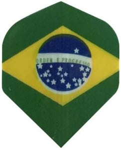 Dartfellas Brazilian Flag Strong Standard Patriot Brazil Dart Flights (3 Sets - 9 Flights)