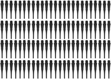 Dartfellas Spare Soft Tips Replacement Plastic Dart Points, Black (Pack of 100)