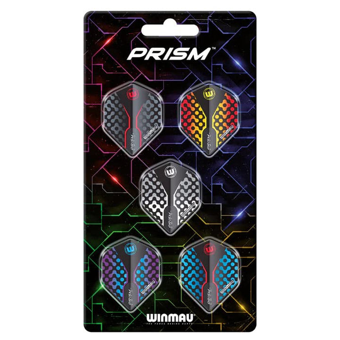 Winmau Prism Zeta Dart Flight Collection, Mixed Colours (5 Sets)