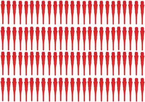 Dartfellas Spare Soft Tips Replacement Plastic Dart Points, Red (Pack of 100)