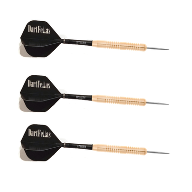 Dartfellas Brass Steel Tip Dart Set - 22 Gram w/ Flights (2 Sets) & Shafts (1 Set)