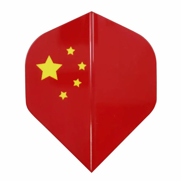 Dartfellas Chinese Flag 75 Micron Dart Flight (3 Sets - 9 Flights)