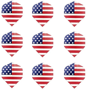 Dartfellas USA American Flag Stars & Stripes Patriot Dart Flights (9 Flights)