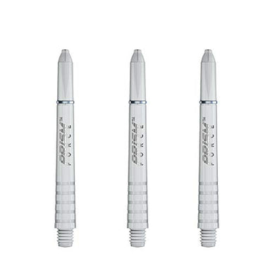Winmau Prism Force Dart Shafts, Force Grip Zone Stems, Medium 48mm, White