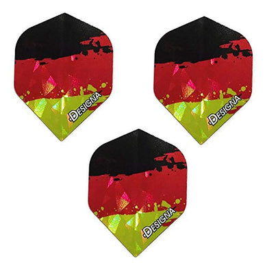 Designa Germany German Flag Deutschland 75 Micron Holographic Patriot Strong Dart Flights (1 Set)