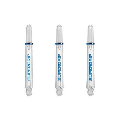 Harrows Supergrip Short Dart Shafts, Polycarbonate Stems, Machined Rings, ICE Clear (1 Set)