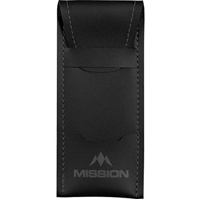 Designa Mission Sport 8 Darts Case, Slim Compact, Black Bar Wallet with Color Trim, Gray