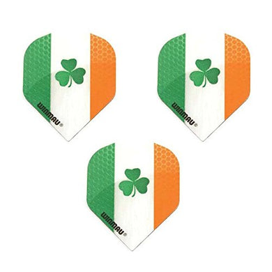 Winmau  Ireland Fighting Irish Clover 75 Micron Strong Standard Dart Flights (3 Sets - 9 Flights)