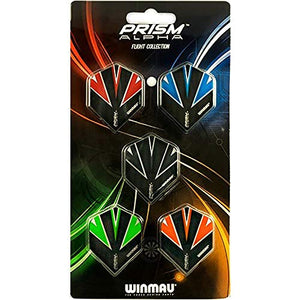Winmau Prism Alpha Dart Flight Collection, Rhino Technology, Mixed Colours (5 Sets)