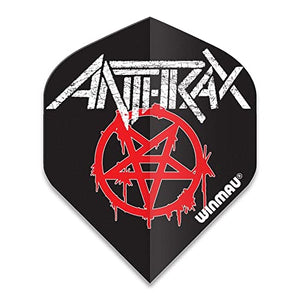 Winmau Anthrax Pentagram Rock Legends 100 Micron Strong Standard Dart Flights (1 Set)