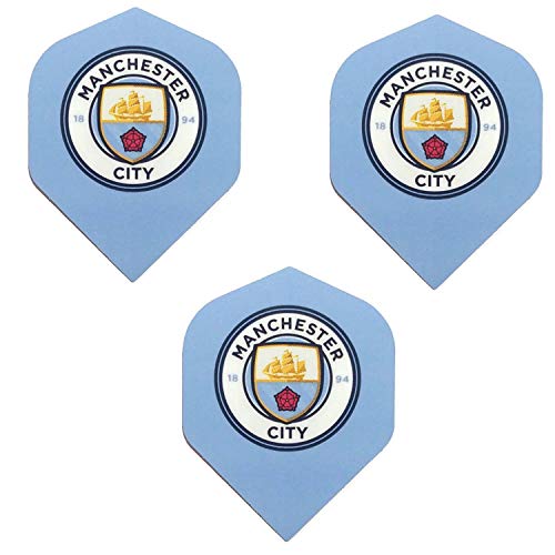Manchester City Football Club Premier League Soccer 75 Micron Strong Dart Flights (1 Set)