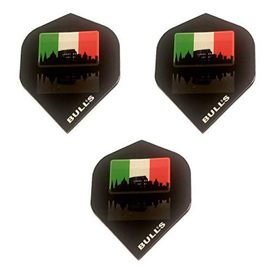 Bulls Powerflite Italy Italian Flag Dart Flights, Red White & Green Strong Standard Dart Flights (1 Set)