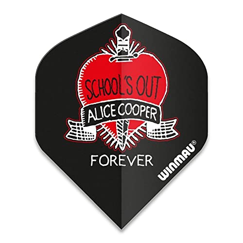Winmau Alice Cooper School's Out Forever Rock Legends 100 Micron Strong Standard Dart Flights (1 Set)
