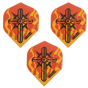 ONE80 Spartan Cross Fire & Flames Gladiator Series Standard Dart Flights (1 Set)