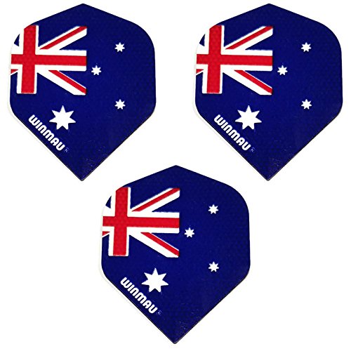 Winmau Mega  Australia Flag Down Under 75 Micron Strong Dart Flights