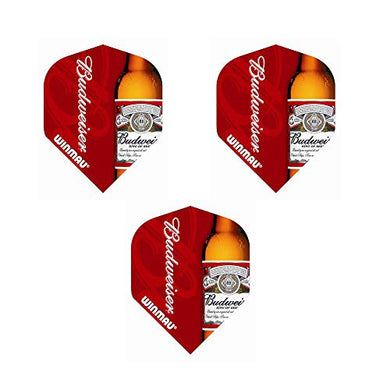 Winmau Mega Red Budweiser King of Beers 75 Micron Strong Dart Flights