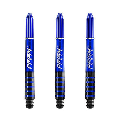 Winmau Prism Force Dart Shafts, Force Grip Zone Stems, Short 36mm, Blue