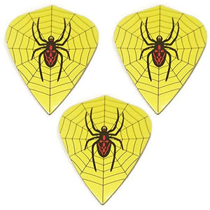 Designa  Yellow Spider Web Kite 75 Micron Strong Standard Dart Flights