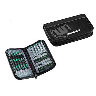 Winmau Super Dart Case 2, Slimline, Holds 2 Sets of Darts, 8 Compartments, Black