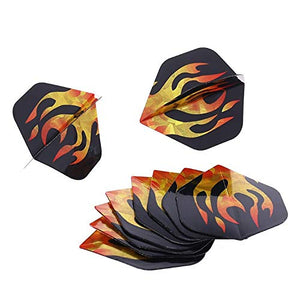 Dartfellas Hologram Great Ball of Fire Flames Strong Dart Flights, 75 Micron (10 Flights)