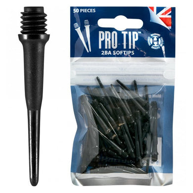 Harrows Spare Soft Tips, Replacement 2BA Soft Tip Points, Black (Pack of 50)