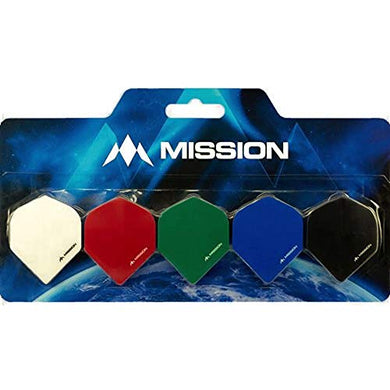 Mission Extra Strong Dart Flight Collection, 100 Micron, Mixed Colours (5 Sets)