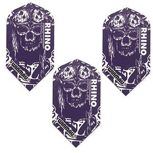 Winmau Mega Horned Viking Ghost Skull 100 Micron Extra Strong Slim Dart Flights (1 Set)