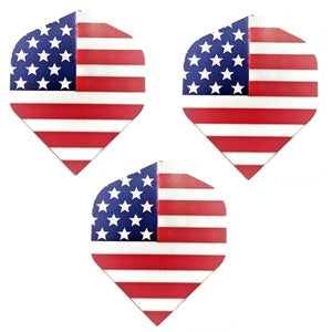 Dartfellas USA American Flag Stars & Stripes Patriot 75 Micron Strong Standard Dart Flights (1 Set)
