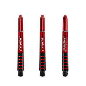 Winmau Prism Force Dart Shafts, Force Grip Zone Stems, Short 36mm, Red