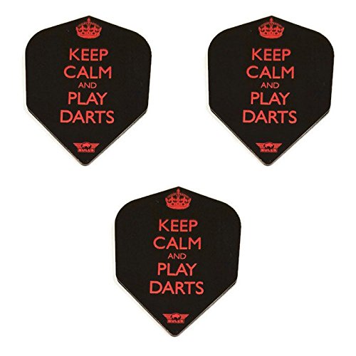 Designa Metronic  Keep Calm Play Darts Crown 100 Micron Standard Extra Strong Dart Flights