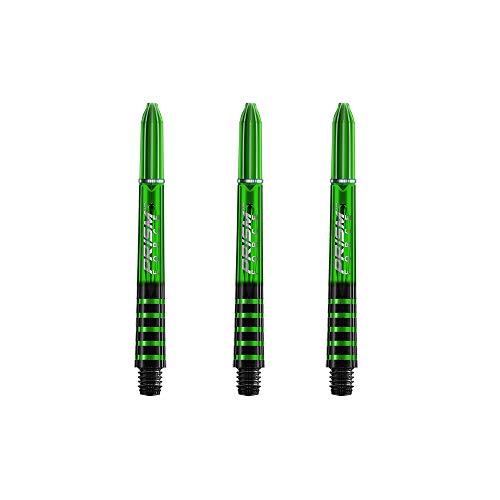 Winmau Prism Force Dart Shafts, Force Grip Zone Stems, Medium 48mm, Green