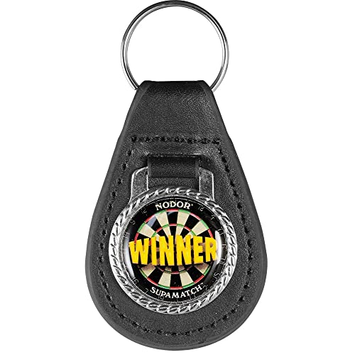 Dart Winner Trophy FOB Leather Keychain, Great for Dart Teams & Leagues