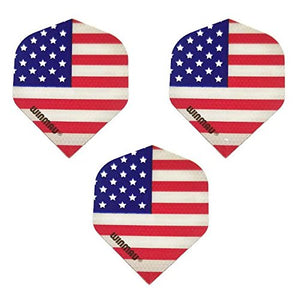 Winmau Mega  American Flag Stars & Stripes America 75 Micron Strong Standard Dart Flights